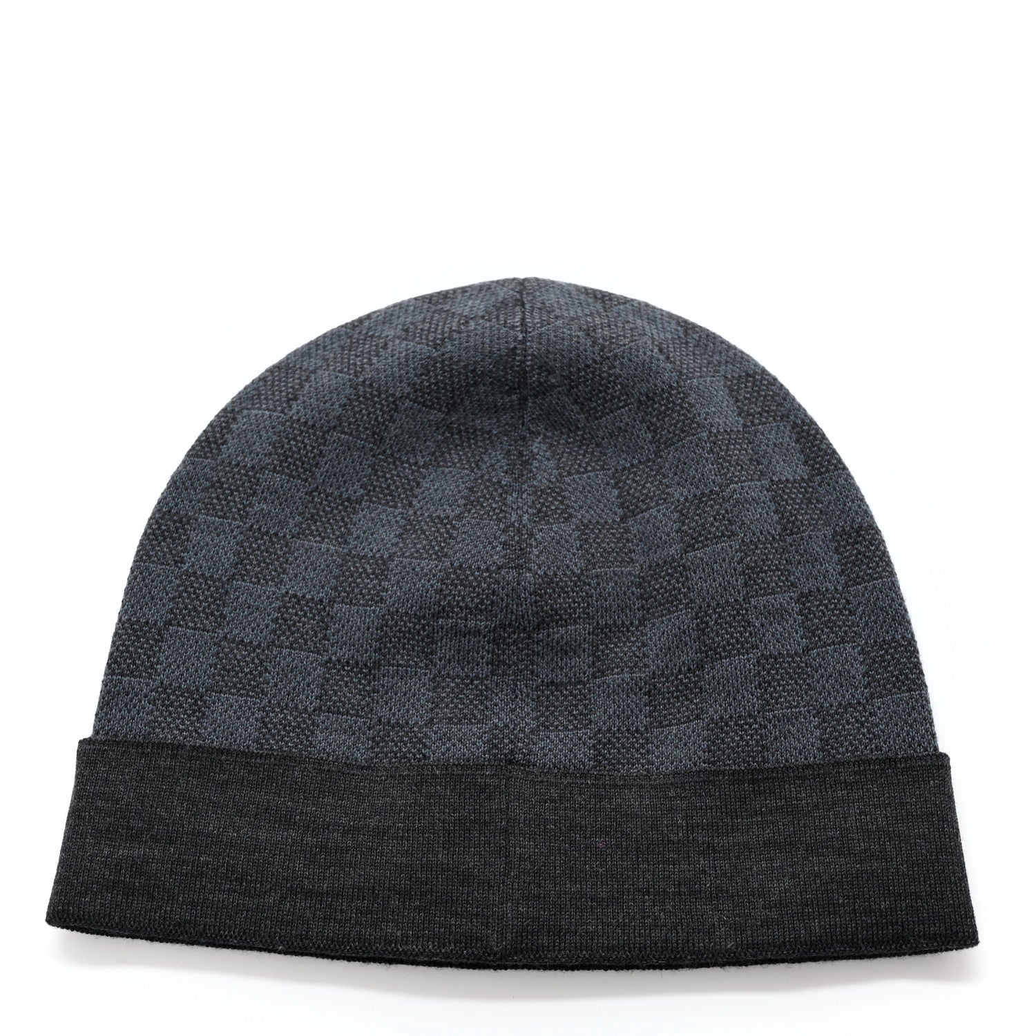 Louis Vuitton Wool Bonnet Petit Damier Graphite Beanie Hat 3 of 7
