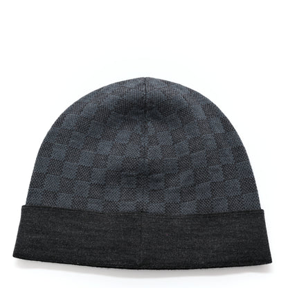 Louis Vuitton Wool Bonnet Petit Damier Graphite Beanie Hat 3 of 7