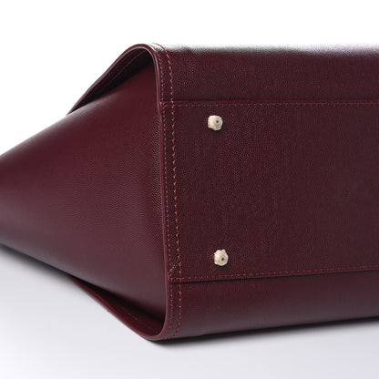 Chanel Caviar Medium Studded Deauville Tote Burgundy 8 of 9