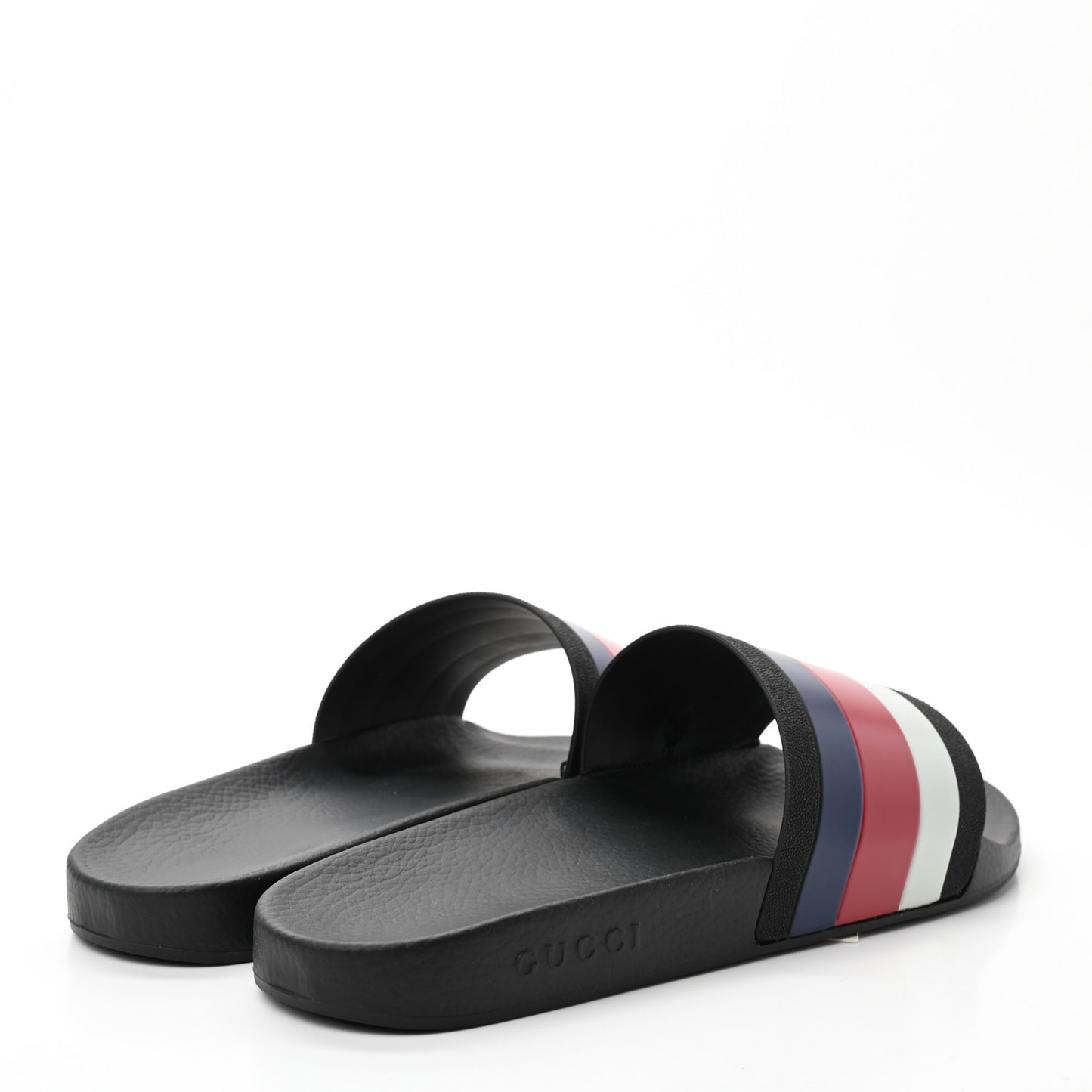 Rubber Web Mens Pool Slide Sandals 13 Black Mystic White Hibiscus Red Marine