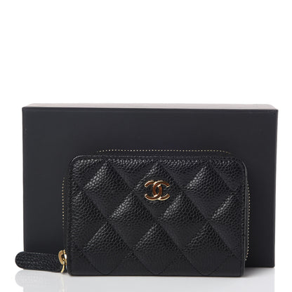 Chanel Caviar Quilted Zip Coin Purse Black 8 of 8
