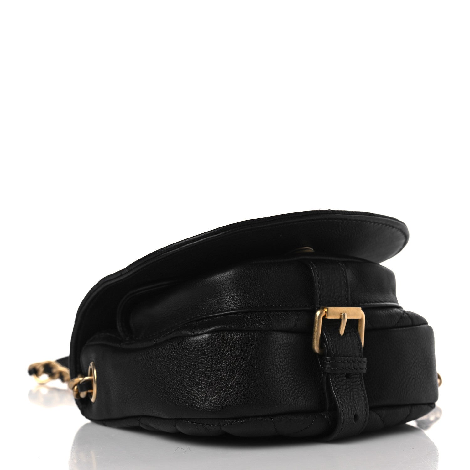 Chanel Grained Calfskin Quilted Small Messenger Flap Black 4 of 9