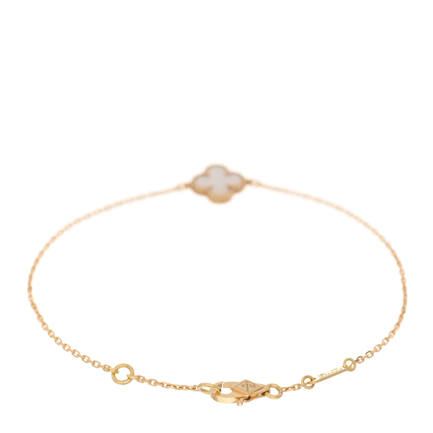 18K Yellow Gold Mother of Pearl Sweet Alhambra Bracelet