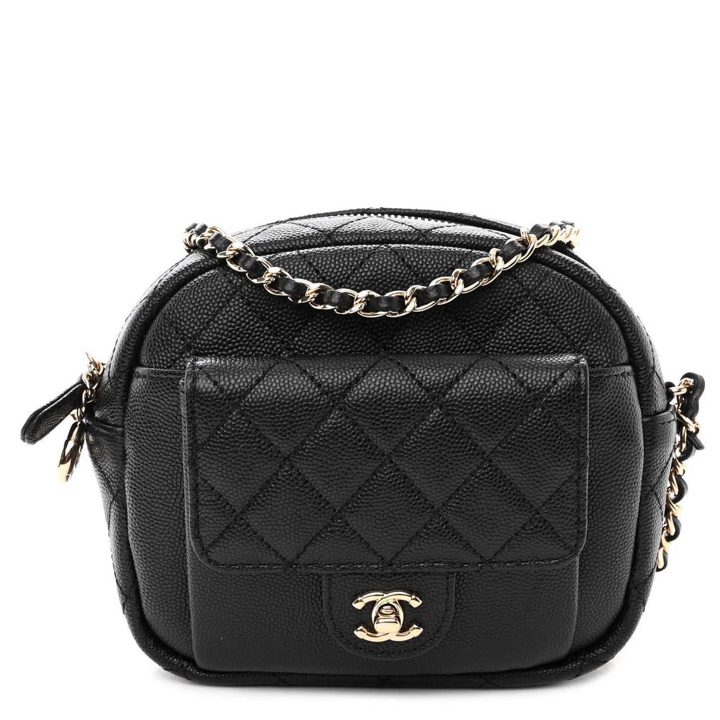 Caviar Quilted CC Day Camera Case Black