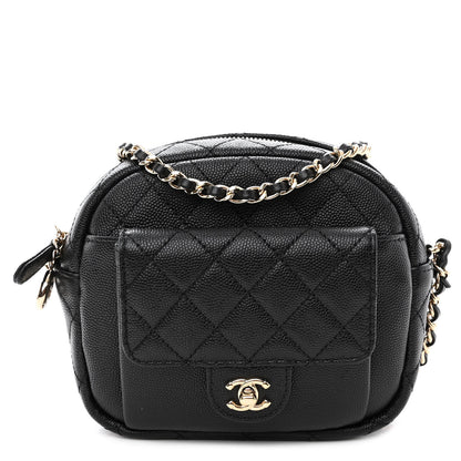 Chanel Caviar Quilted CC Day Camera Case Black 1 of 10