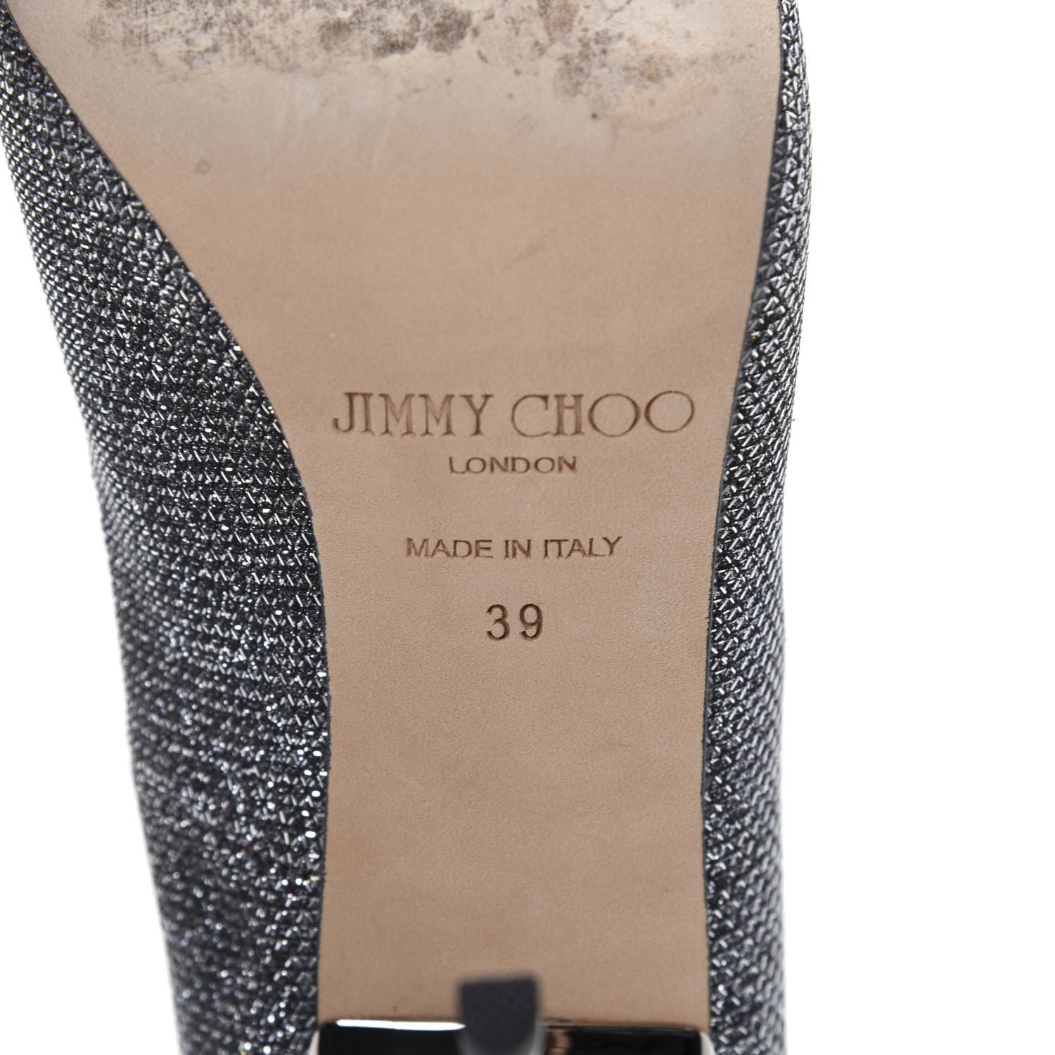 Jimmy Choo Glitter Pointy Toe Romy 100 Pumps 39 Anthracite 9 of 11