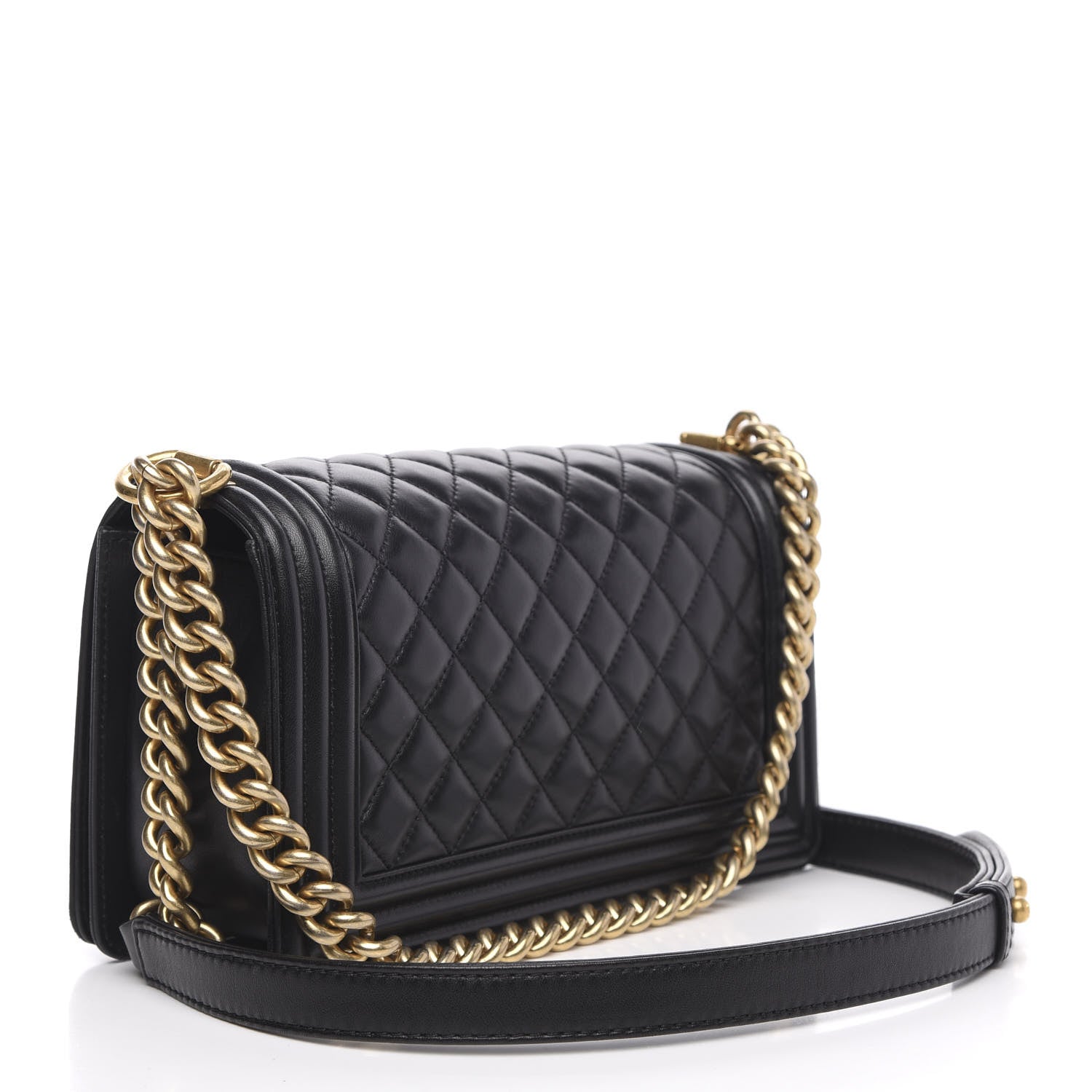 Chanel Lambskin Quilted Medium Boy Flap Black 3 of 15