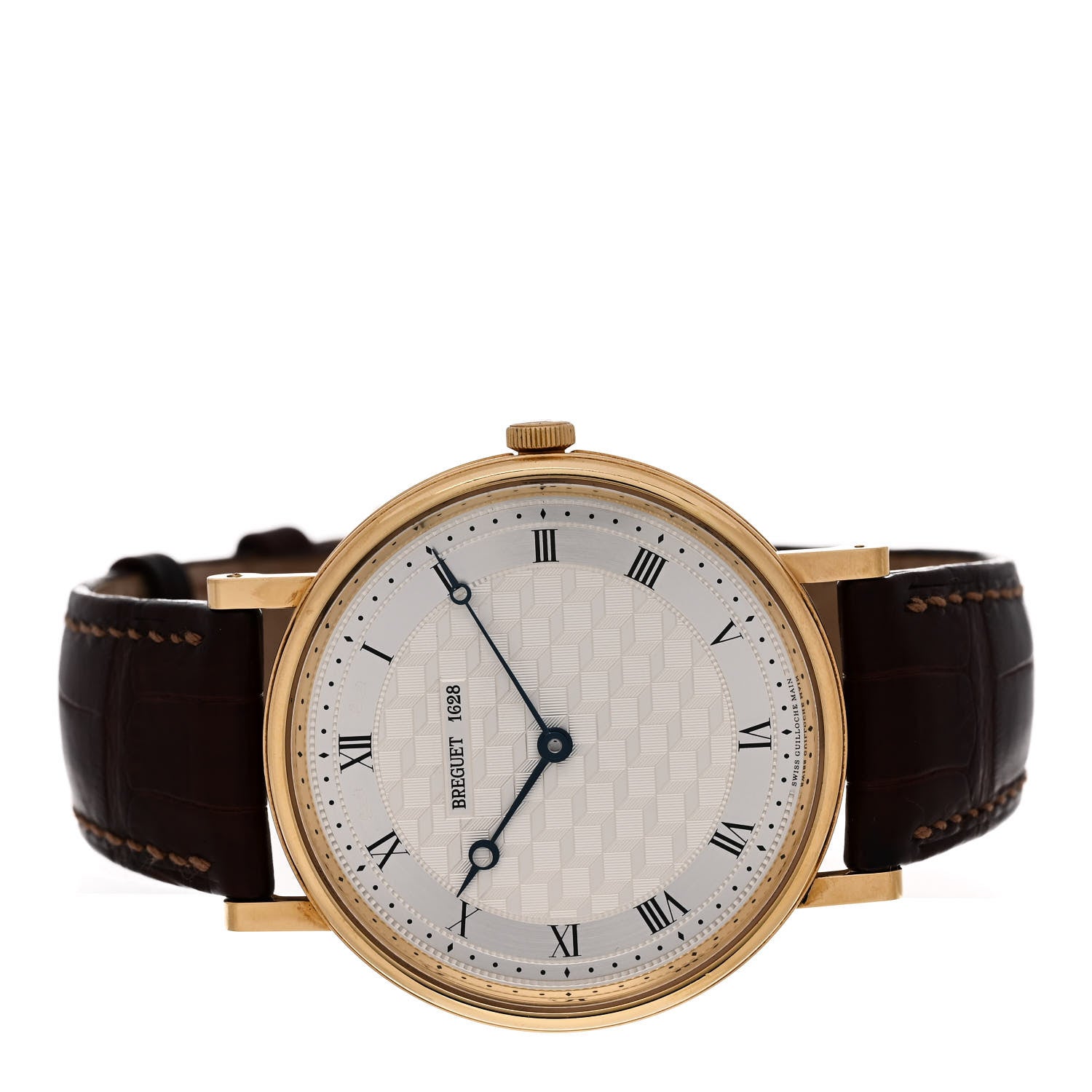 Breguet 18K Yellow Gold Alligator 41mm Classique Manual Winding Watch 5967BA/11/9W6 2 of 4