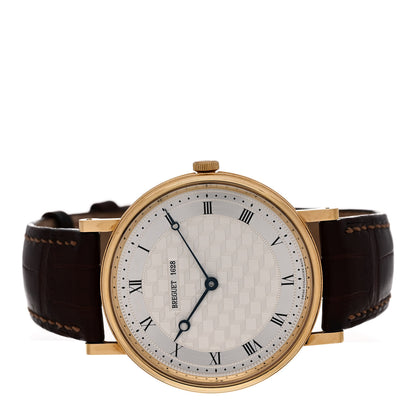 Breguet 18K Yellow Gold Alligator 41mm Classique Manual Winding Watch 5967BA/11/9W6 2 of 4
