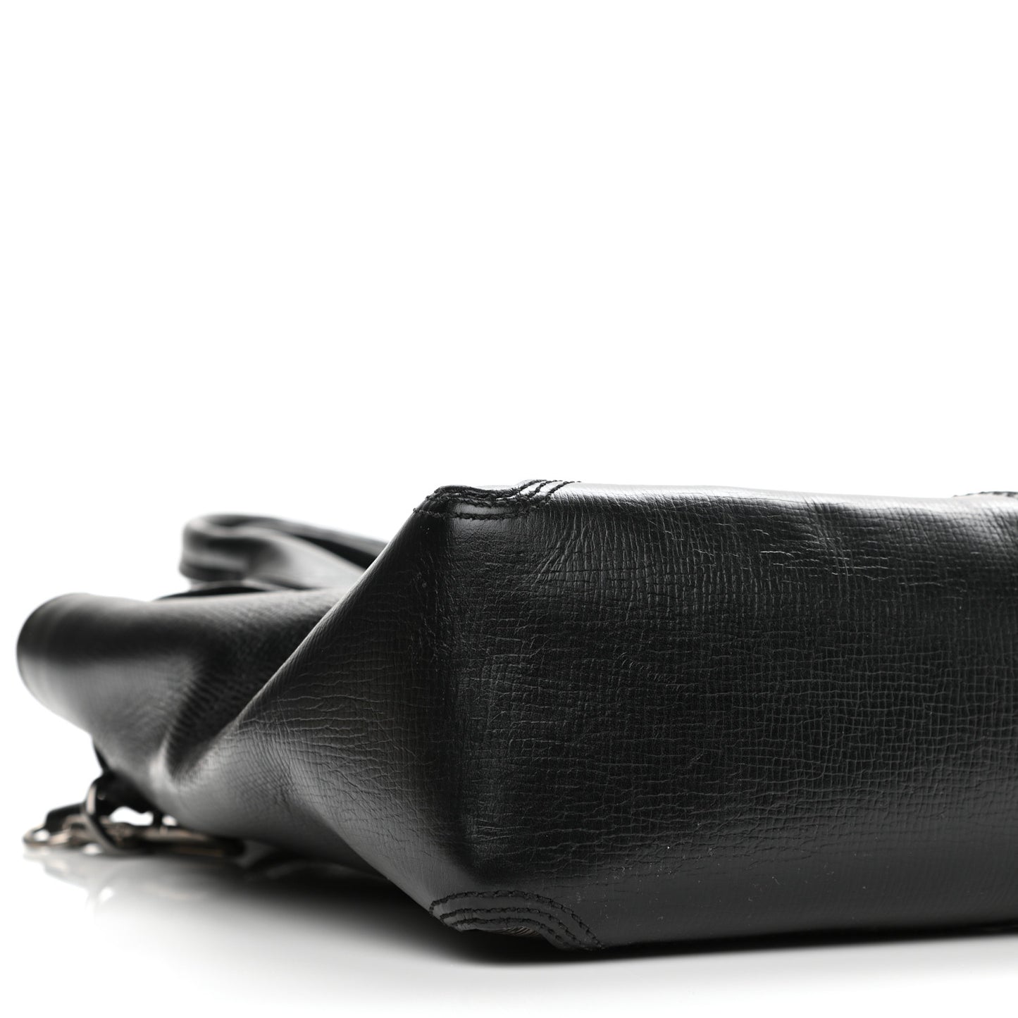 Turtle Embossed Medium Pashli Satchel Black