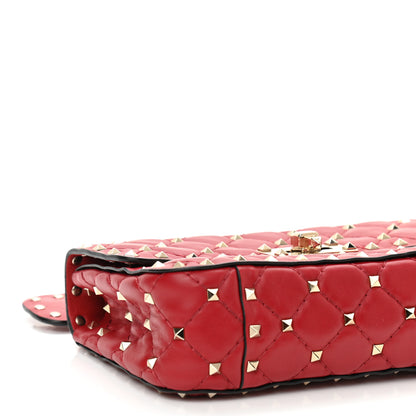 Valentino Garavani Nappa Small Rockstud Spike Shoulder Bag Rosso Valentino 8 of 9