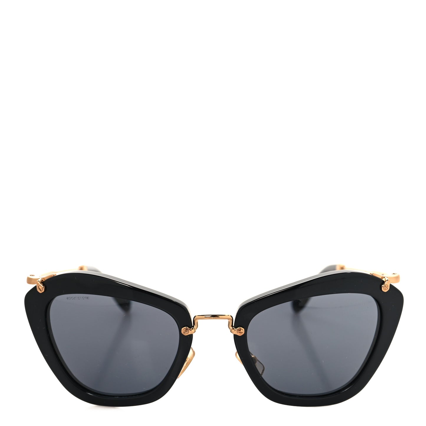 Acetate Metal Cat Eye Sunglasses SMU10N Black