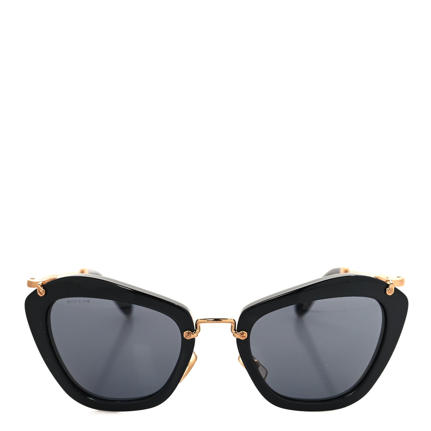 Miu Miu Acetate Metal Cat Eye Sunglasses SMU10N Black 2 of 7