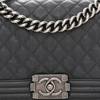 Chanel Caviar Quilted Medium Boy Flap Grey 8 of 11