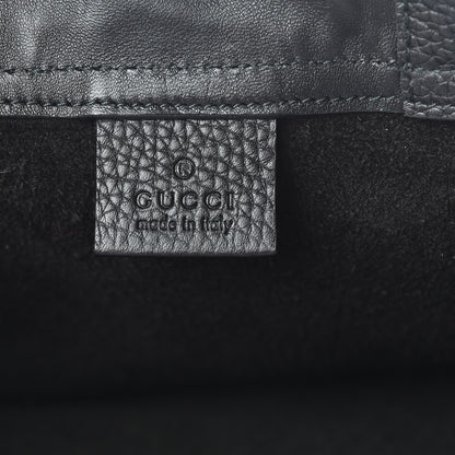 Gucci Calfskin Kingsnake Print Drawstring Backpack Black 6 of 10
