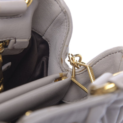 Miu Miu Nappa Matelasse Bauletto Top Handle Bowler Pomice 22 of 24