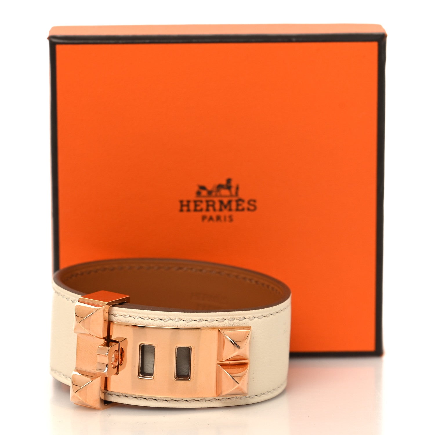 Hermes Swift Collier de Chien CDC 24 Bracelet T2 Nata 8 of 8