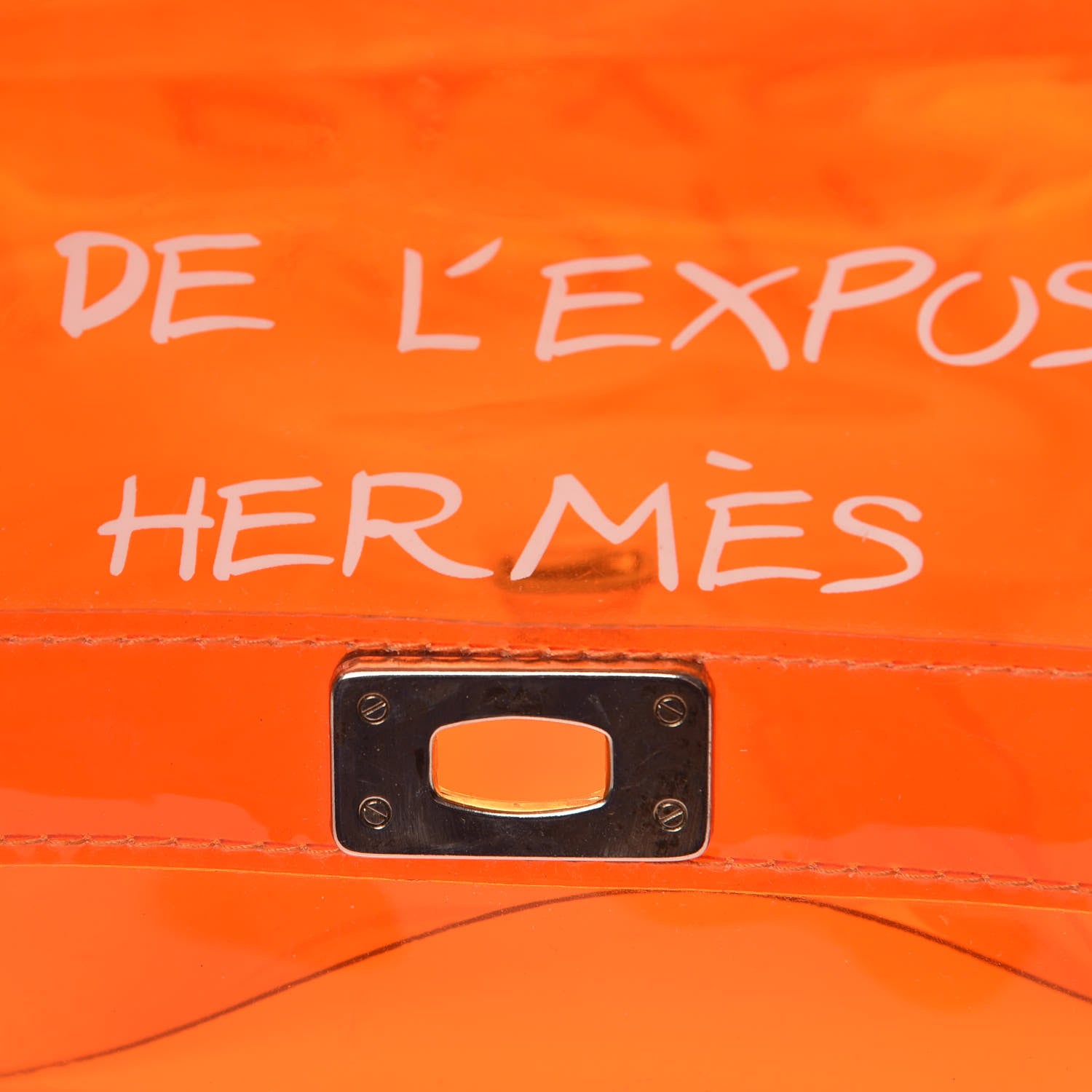 Hermes Vinyl Souvenir De L'Exposition Kelly Orange 10 of 15