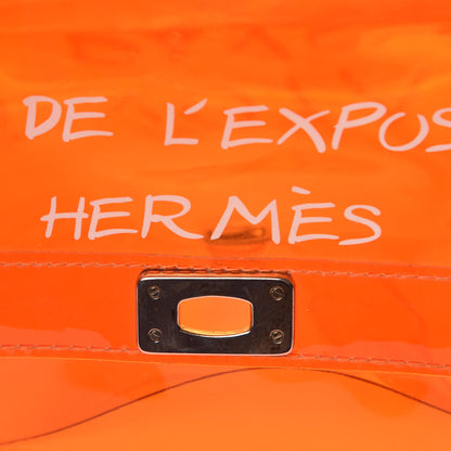 Hermes Vinyl Souvenir De L'Exposition Kelly Orange 10 of 15