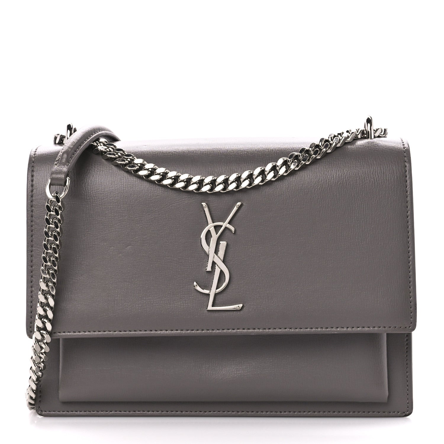 Saint Laurent Calfskin Medium Monogram Sunset Fog 1 of 13