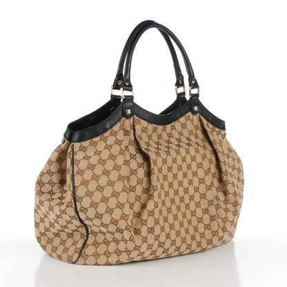 Gucci Monogram Large Sukey Tote Beige Ebony Black 3 of 7