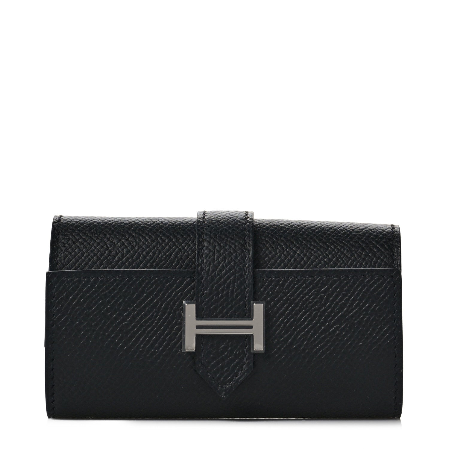 Hermes Epsom Bearn Multicles 4 Key Holder Black 1 of 8