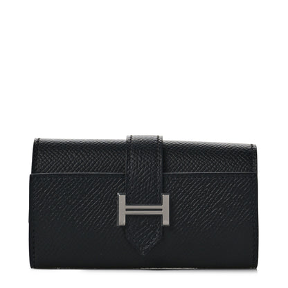 Hermes Epsom Bearn Multicles 4 Key Holder Black 1 of 8