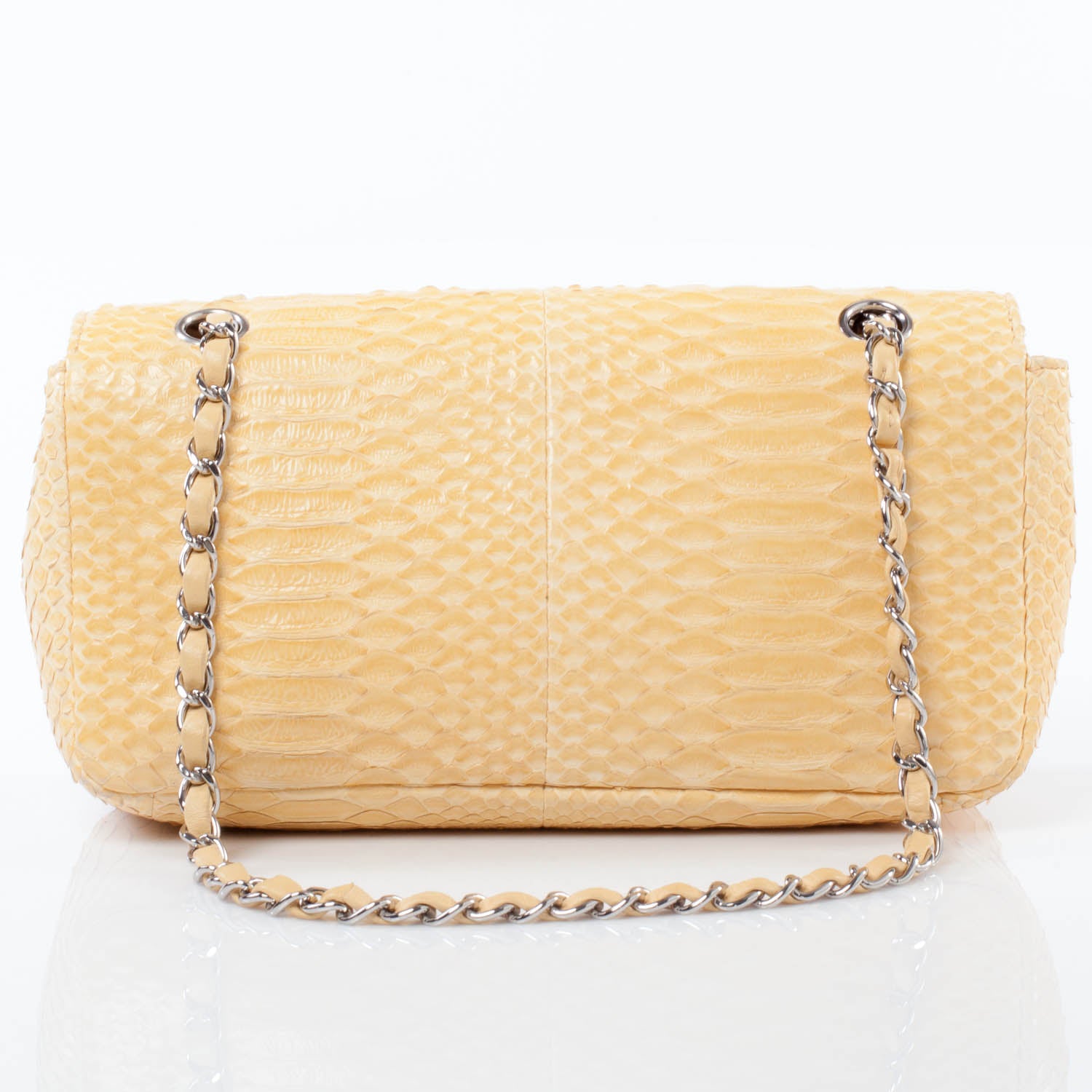 Chanel Python Medium Flap Yellow 4 of 10