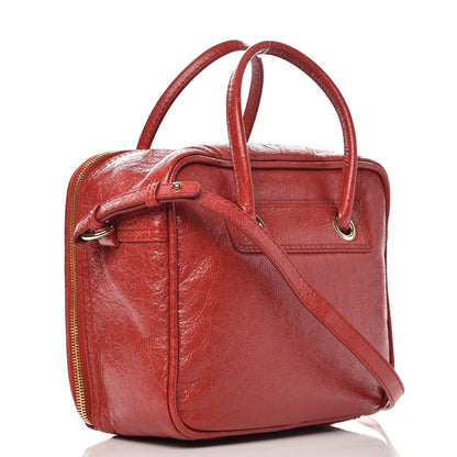 Balenciaga Agneau S Blanket Square Tote Rouge Brique 3 of 7