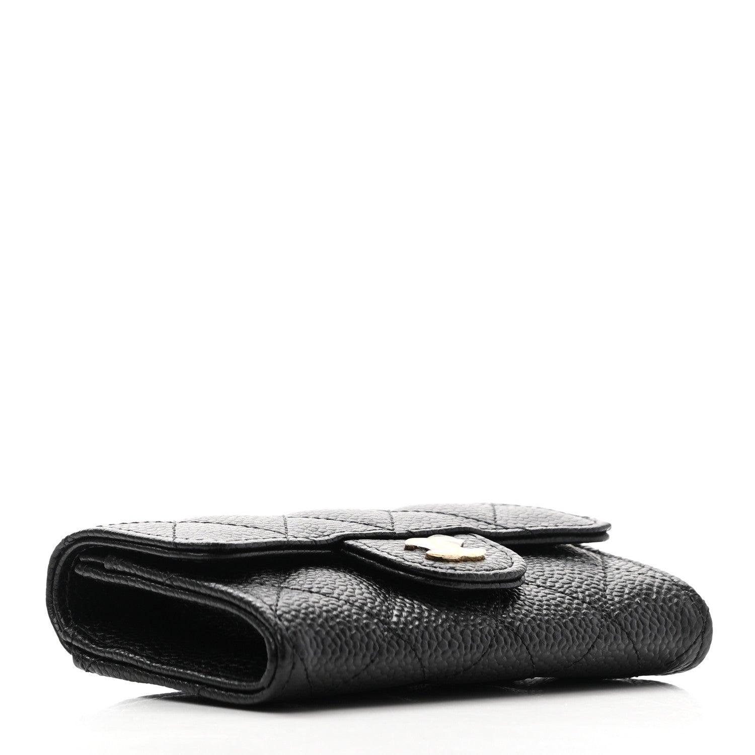 Chanel Caviar Quilted Flap Card Holder Wallet Black 4 of 8