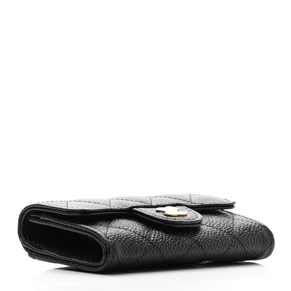 Chanel Caviar Quilted Flap Card Holder Wallet Black 4 of 8