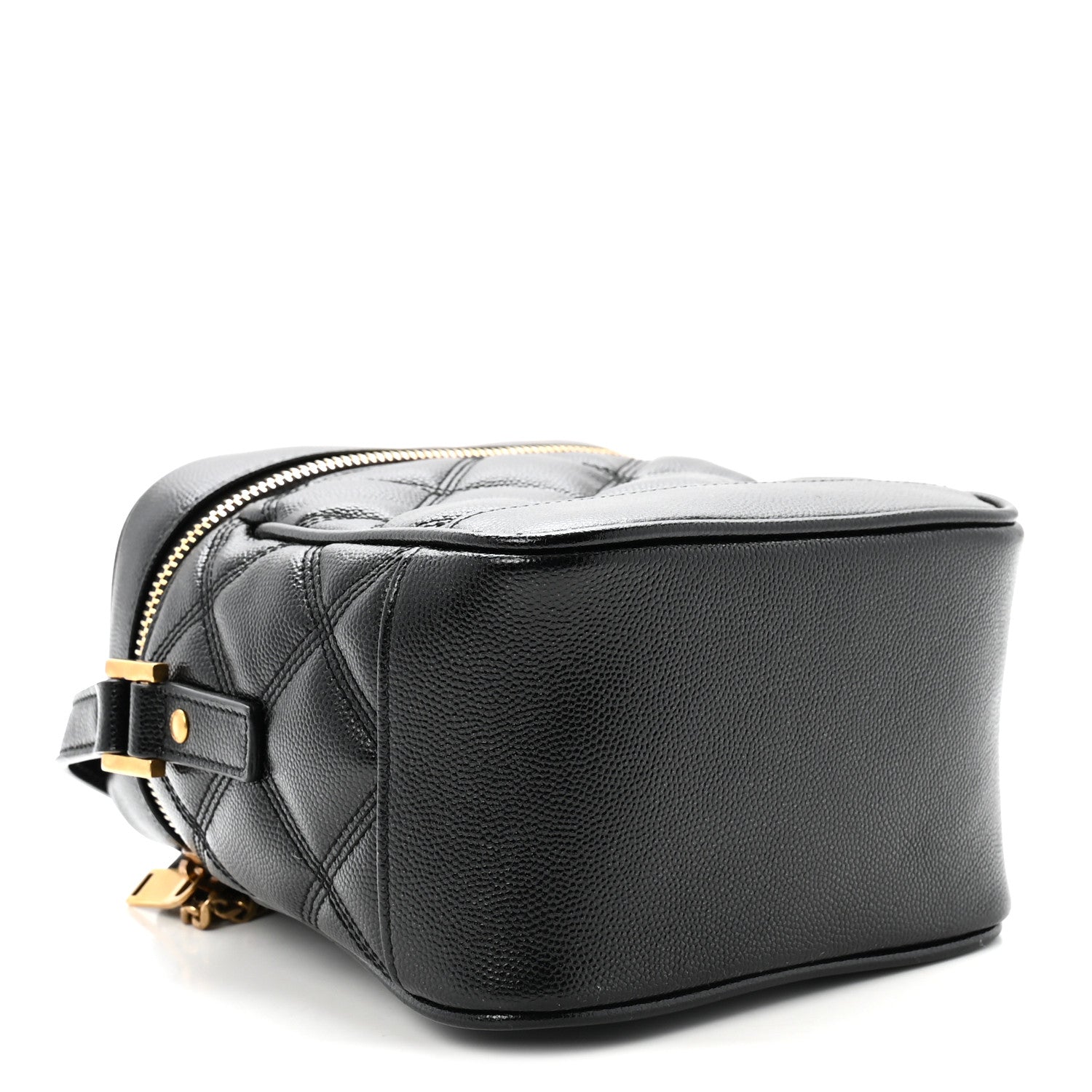 Saint Laurent Grain de Poudre Quilted 80's Vanity Bag Black 4 of 9