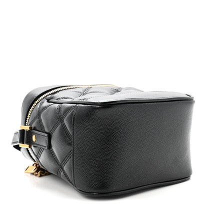 Saint Laurent Grain de Poudre Quilted 80's Vanity Bag Black 4 of 9