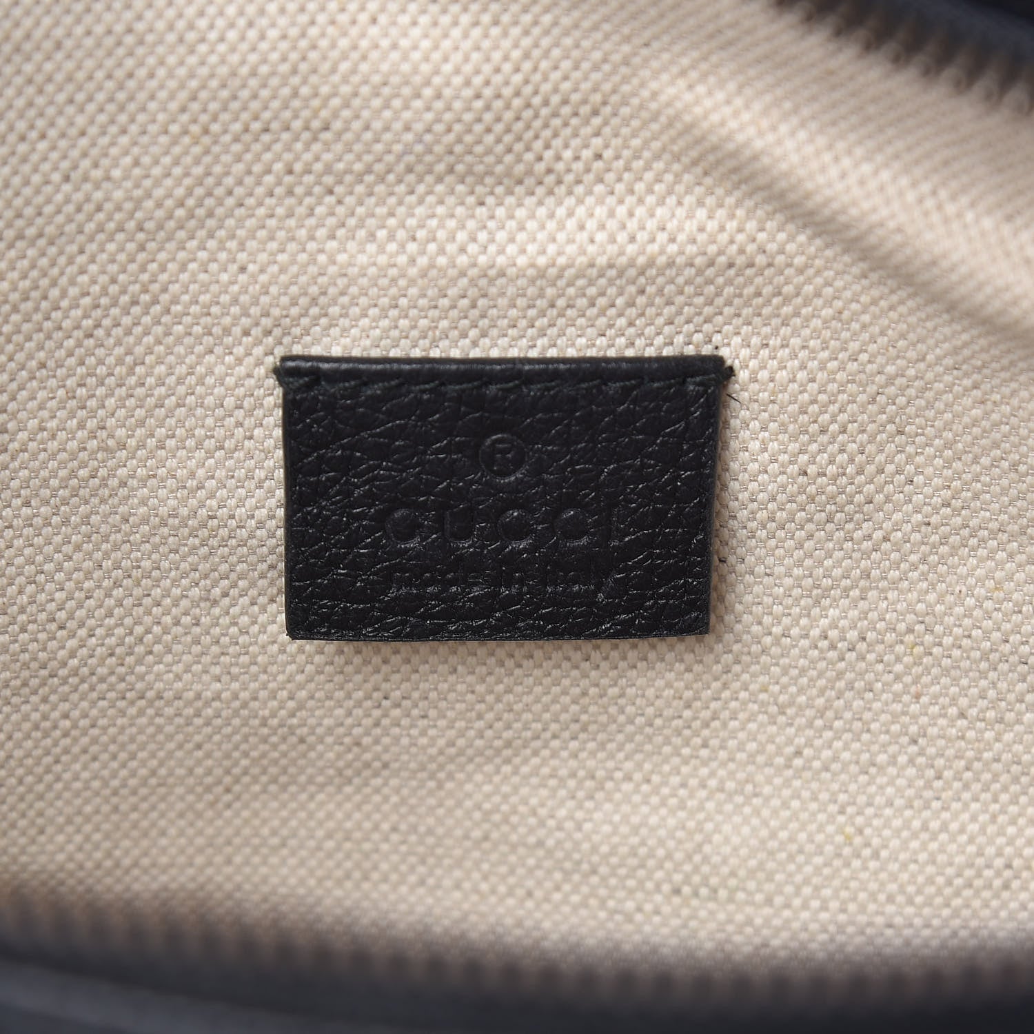 Gucci Grained Calfskin Logo Belt Bag Black 6 of 12