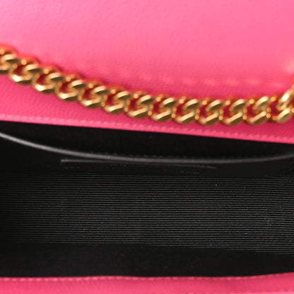 Saint Laurent Grain De Poudre Small Monogram Kate Satchel Bubblegum 5 of 9