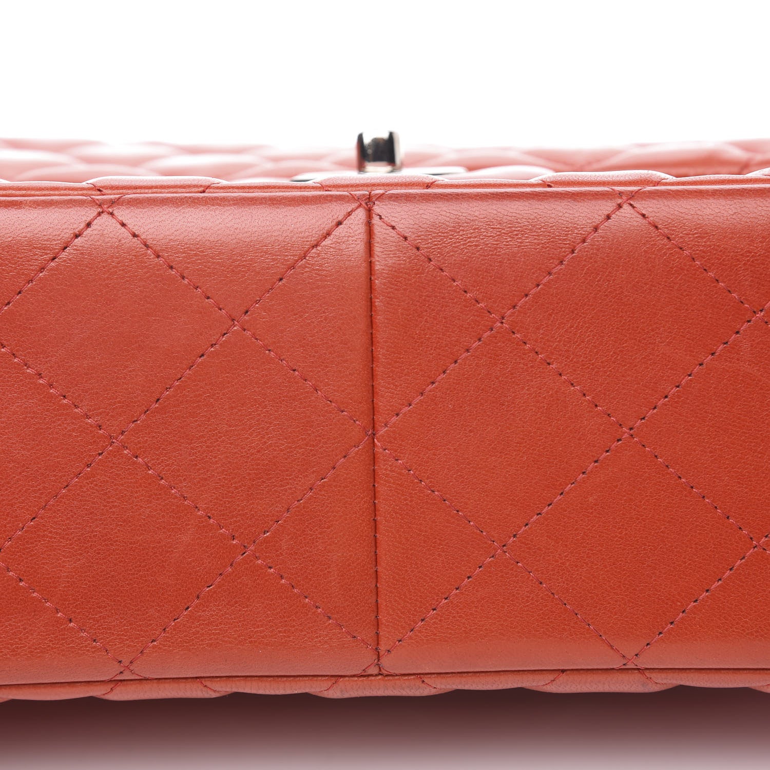 Chanel Lambskin Quilted Jumbo Double Flap Red 14 of 20