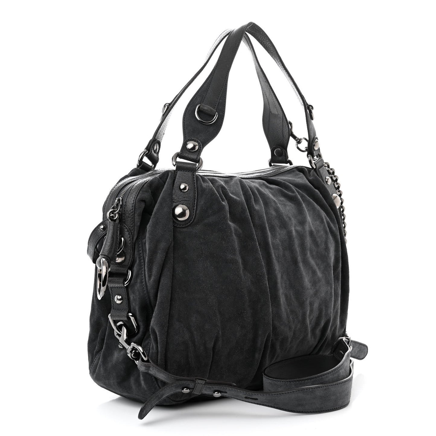 Suede Icon Bit Large Boston Grey