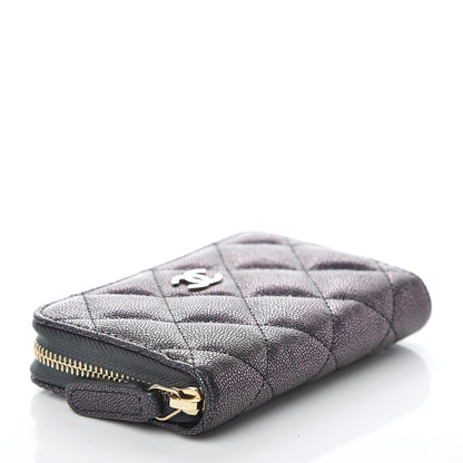 Chanel Iridescent Caviar Quilted Zip Coin Purse Black 4 of 8