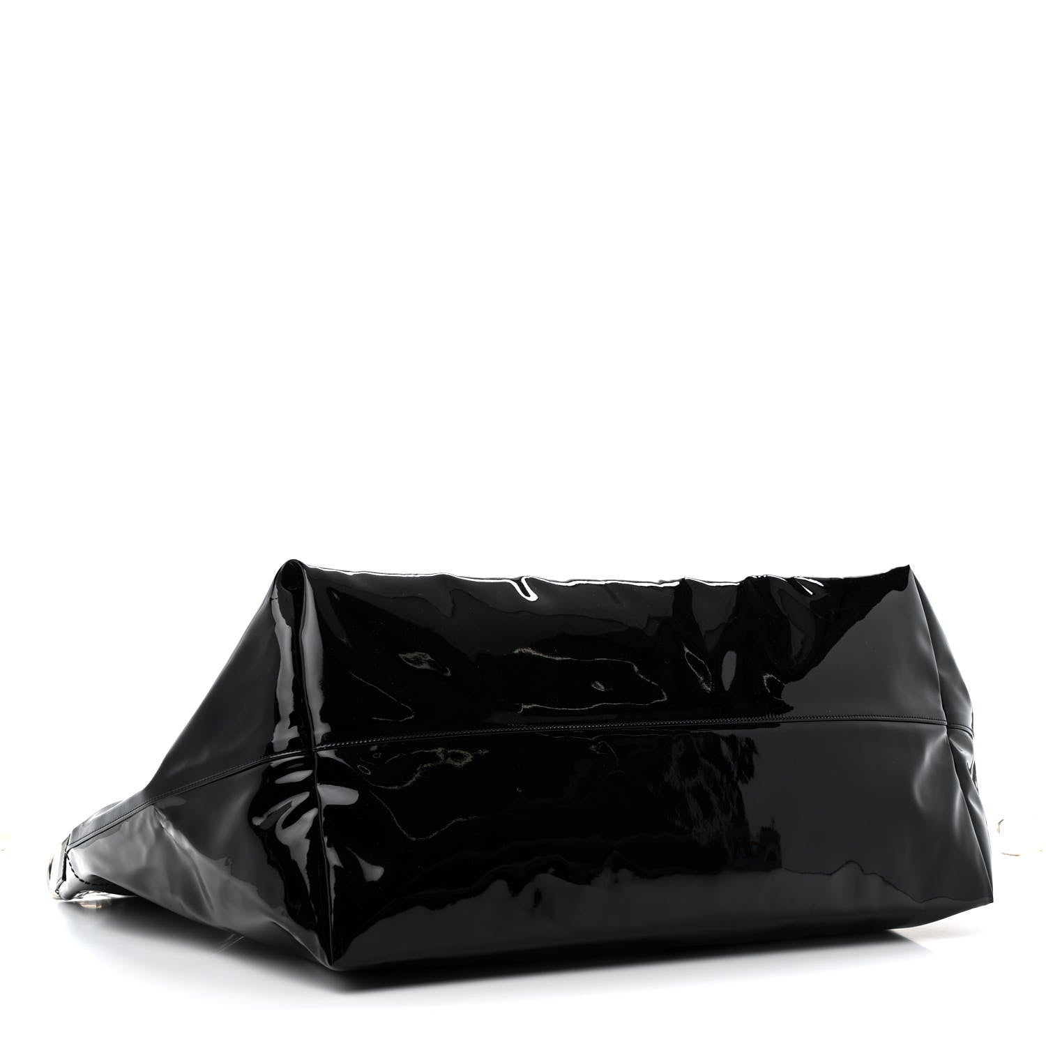 Saint Laurent Patent Calfskin Rive Gauche Maxi Tote Black 4 of 12