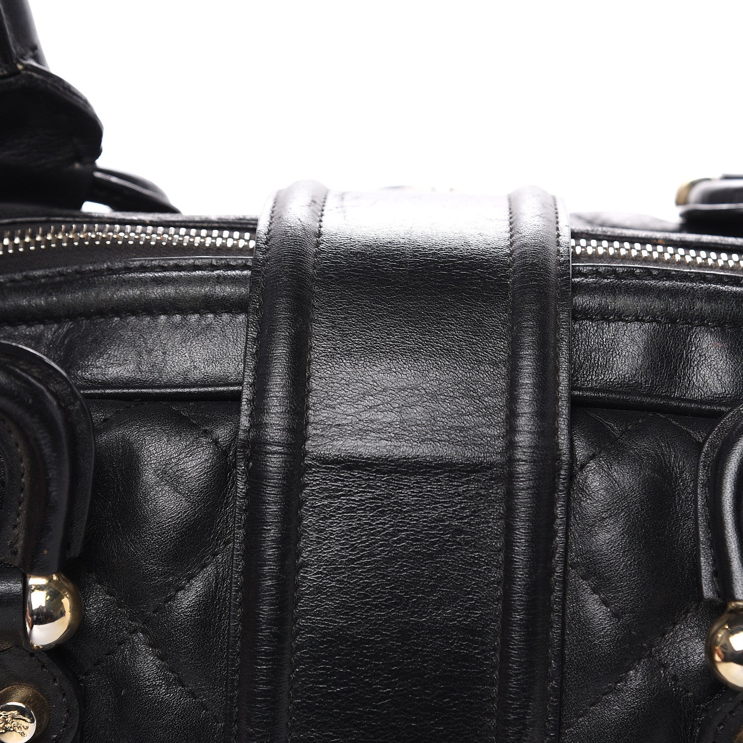 Burberry Calfskin Quilted Manor Satchel Black 14 of 18