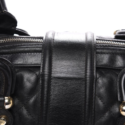 Burberry Calfskin Quilted Manor Satchel Black 14 of 18