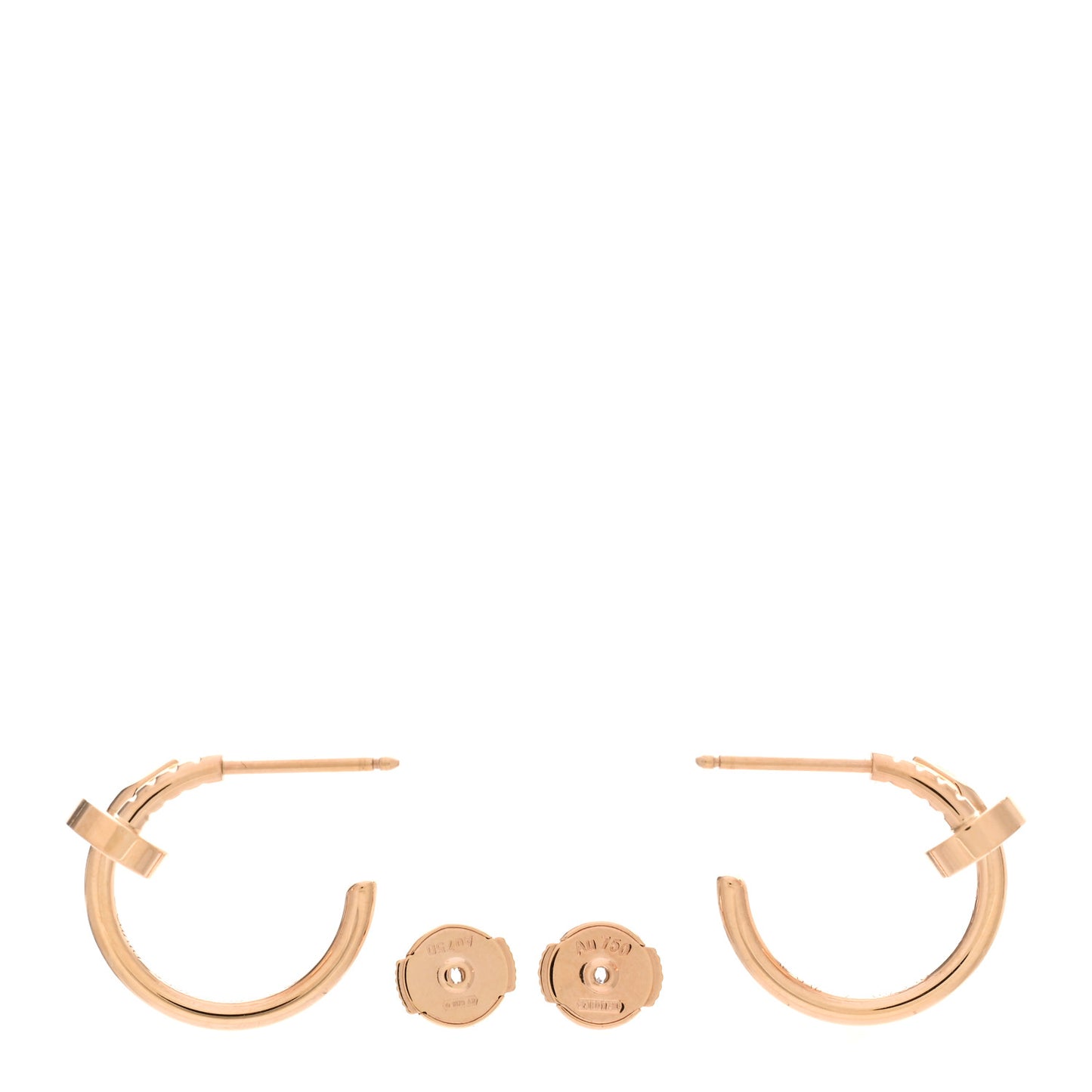 18K Pink Gold Juste Un Clou Hoop Earrings