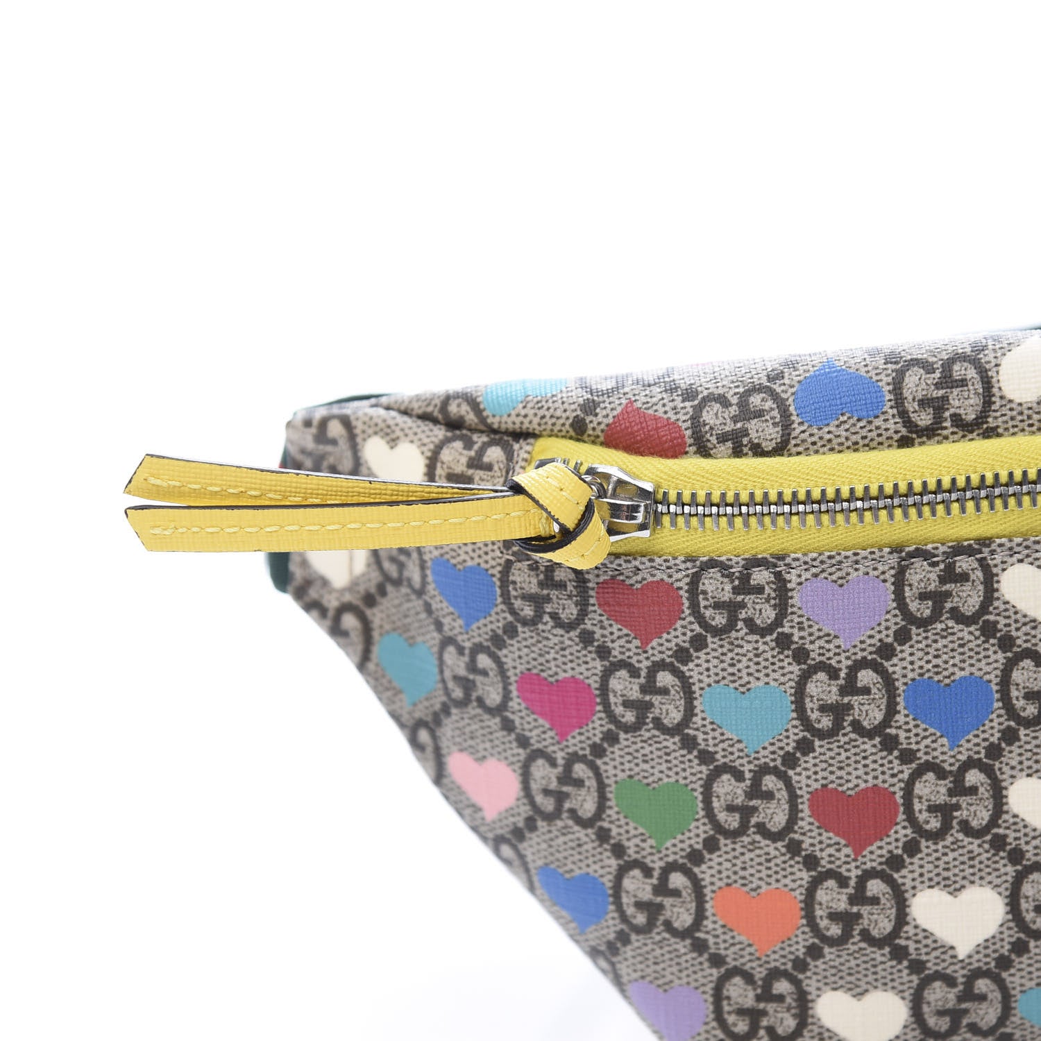 Gucci Soft GG Supreme Monogram Hearts Web Childrens Belt Bag Beige Ebony Multicolor Freesia 10 of 10