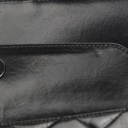 Chanel Glazed Calfskin Quilted Large Perfect Edge Flap Black 12 of 15