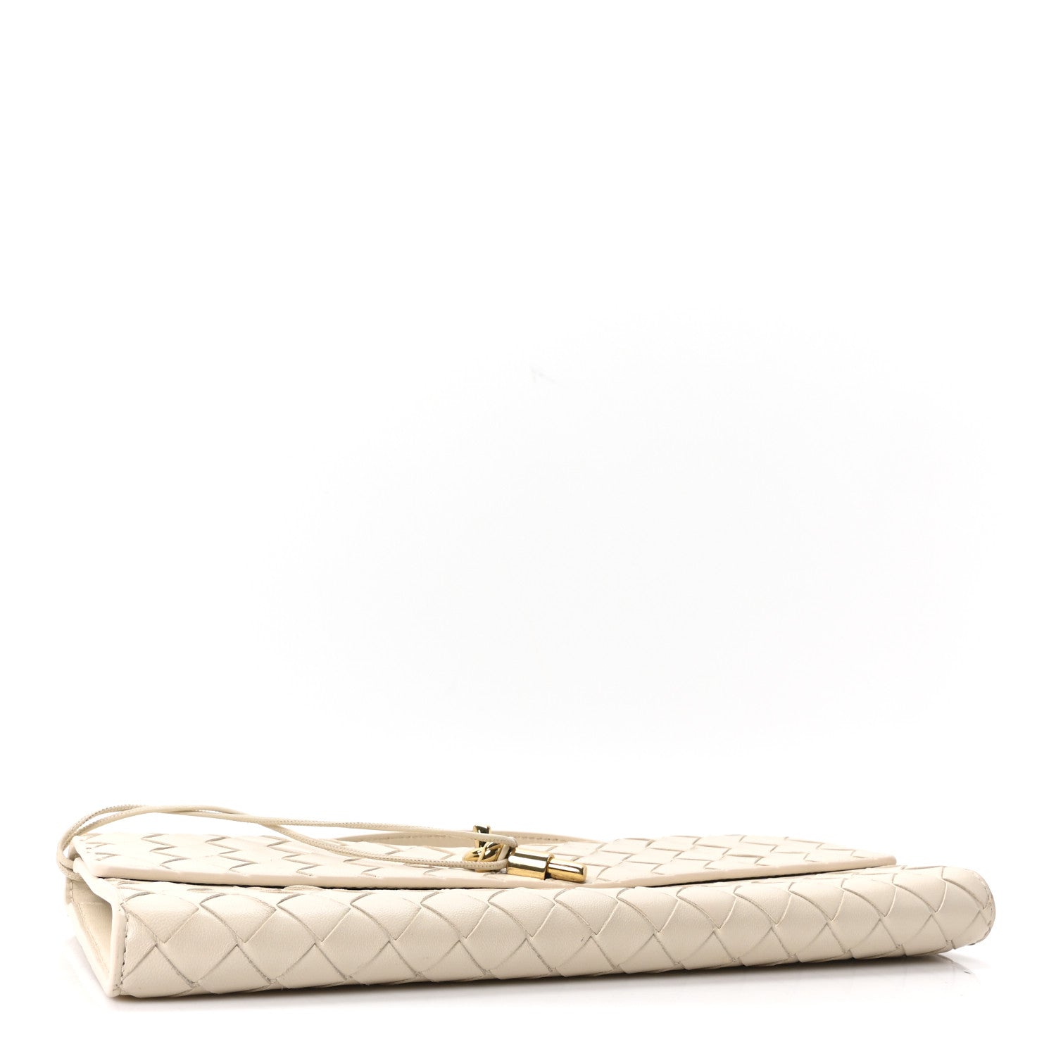 Bottega Veneta Nappa Intrecciato Long Andiamo Top Handle Clutch Sea Salt 4 of 10