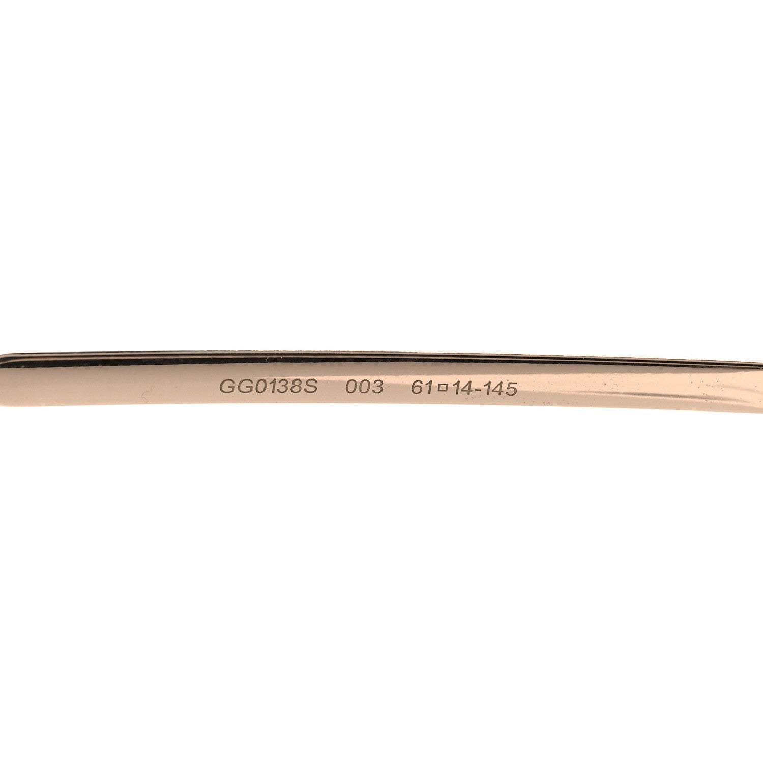 Gucci Aviator Eyeglasses GG0138S Gold Black 6 of 7