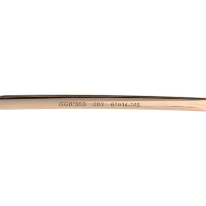Gucci Aviator Eyeglasses GG0138S Gold Black 6 of 7