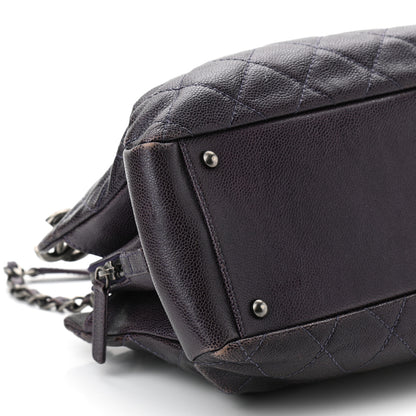 Chanel Iridescent Caviar Quilted Chic Shopping Tote Purple 10 of 11