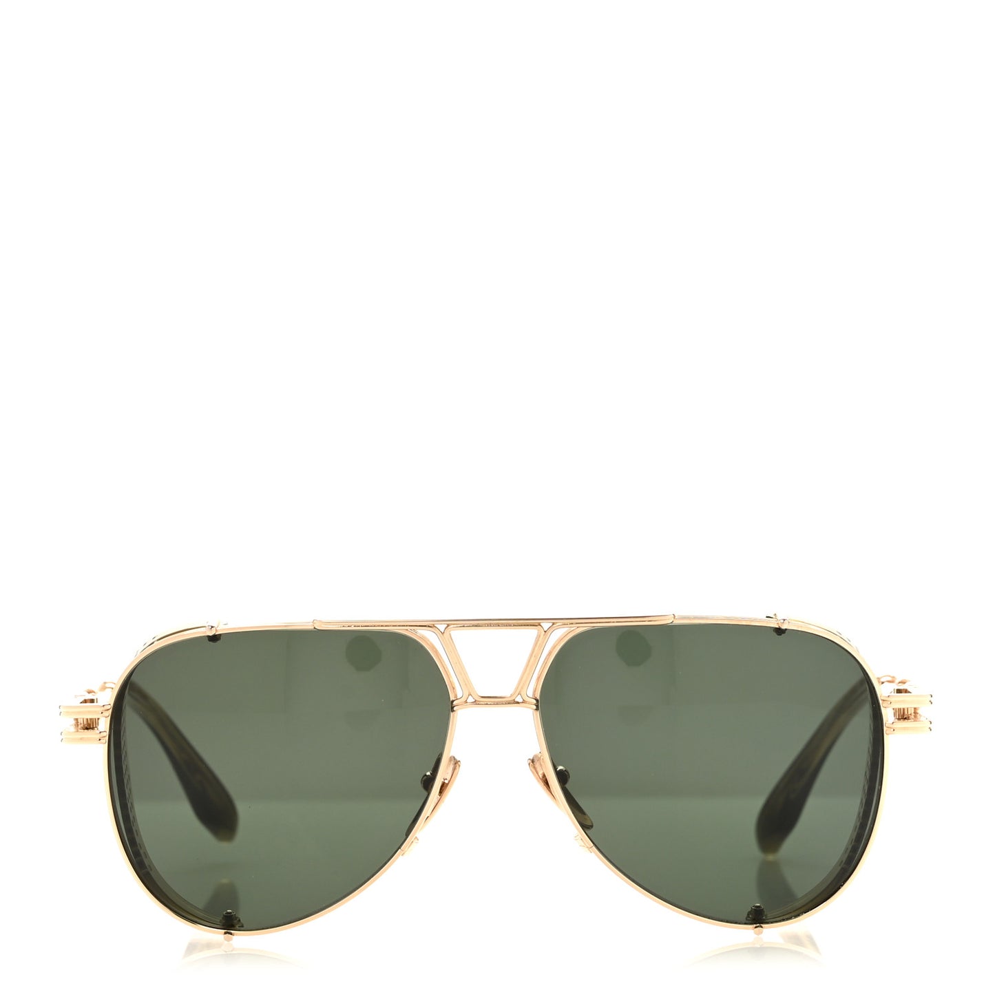 Metal Aviator Wet Tee Sunglasses Gold