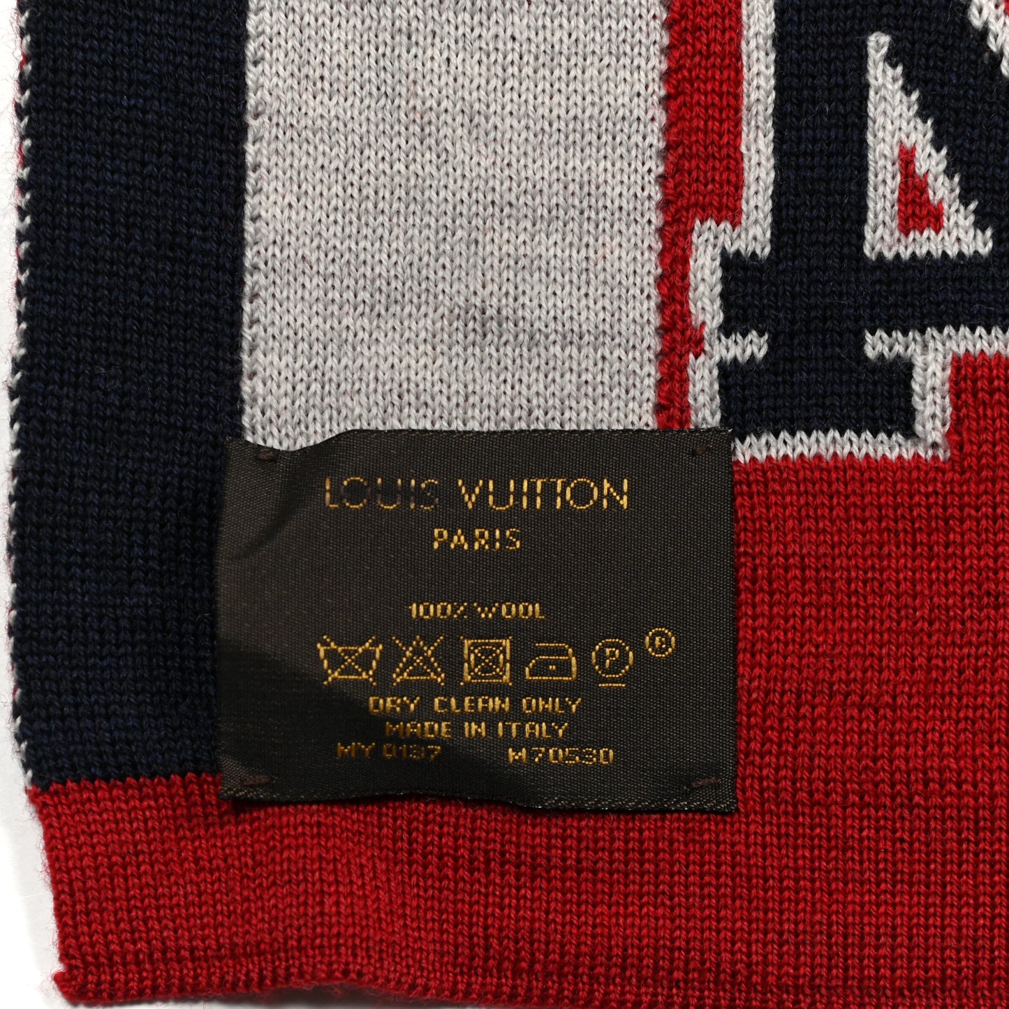 Wool LV League Bonnet Scarf Rouge